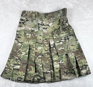 Unbranded Tactical Kilt Mens Size 32 Camo Multicam Utility Cargo Ripstop Pleated